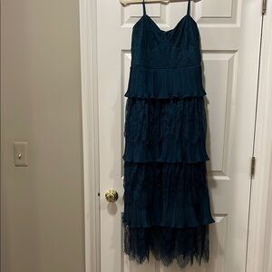 Lulu's Deep Teal Lace Dress